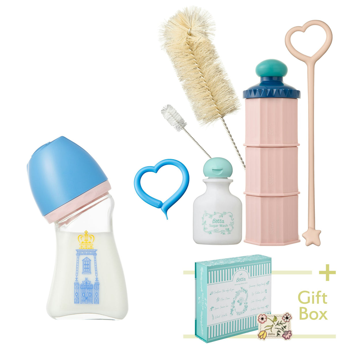 哺乳瓶【ブレイン 広口】ロイヤル ガラスセット – Betta Baby Store