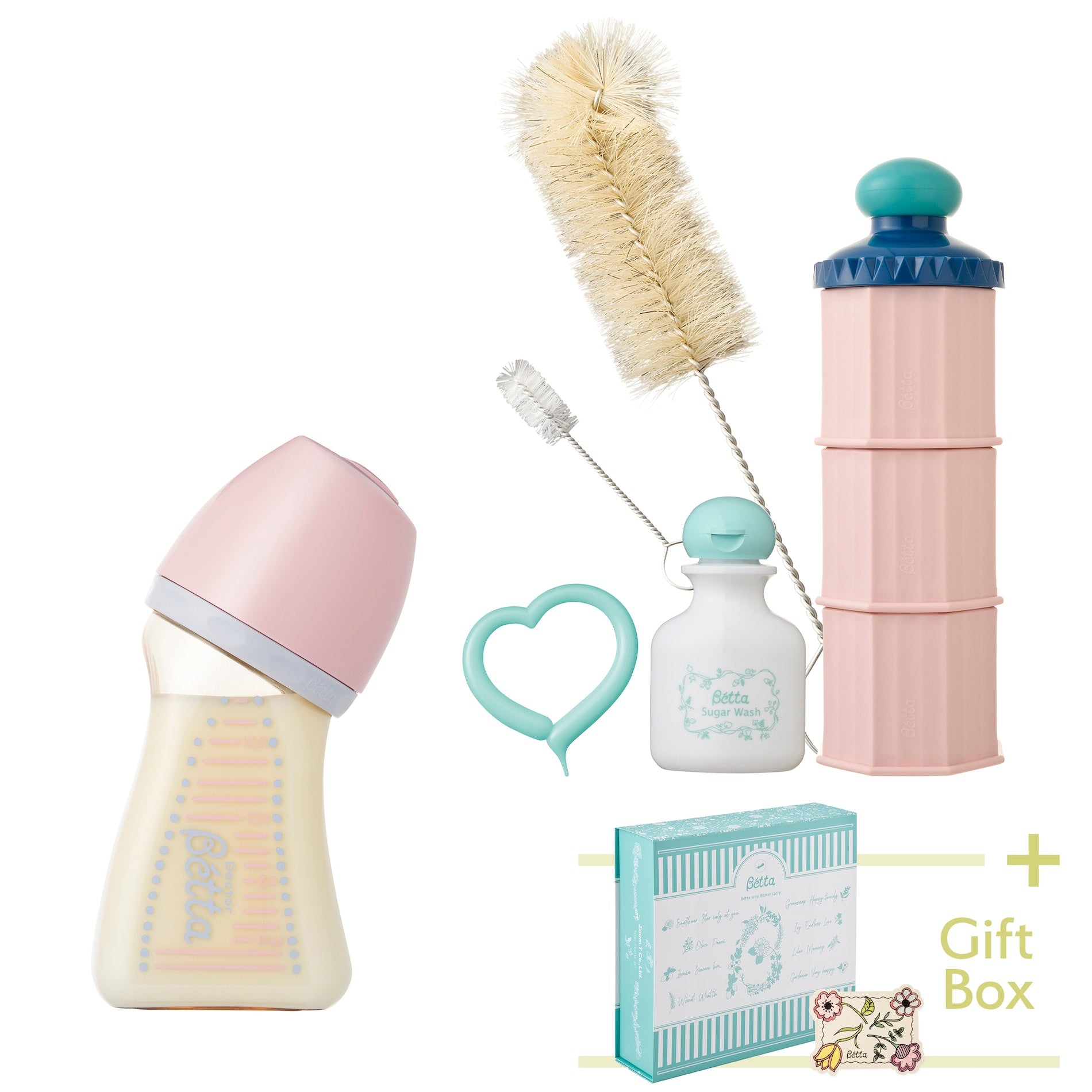 哺乳瓶【ブレイン 広口】トライアルセット（ Pink ） – Betta Baby Store