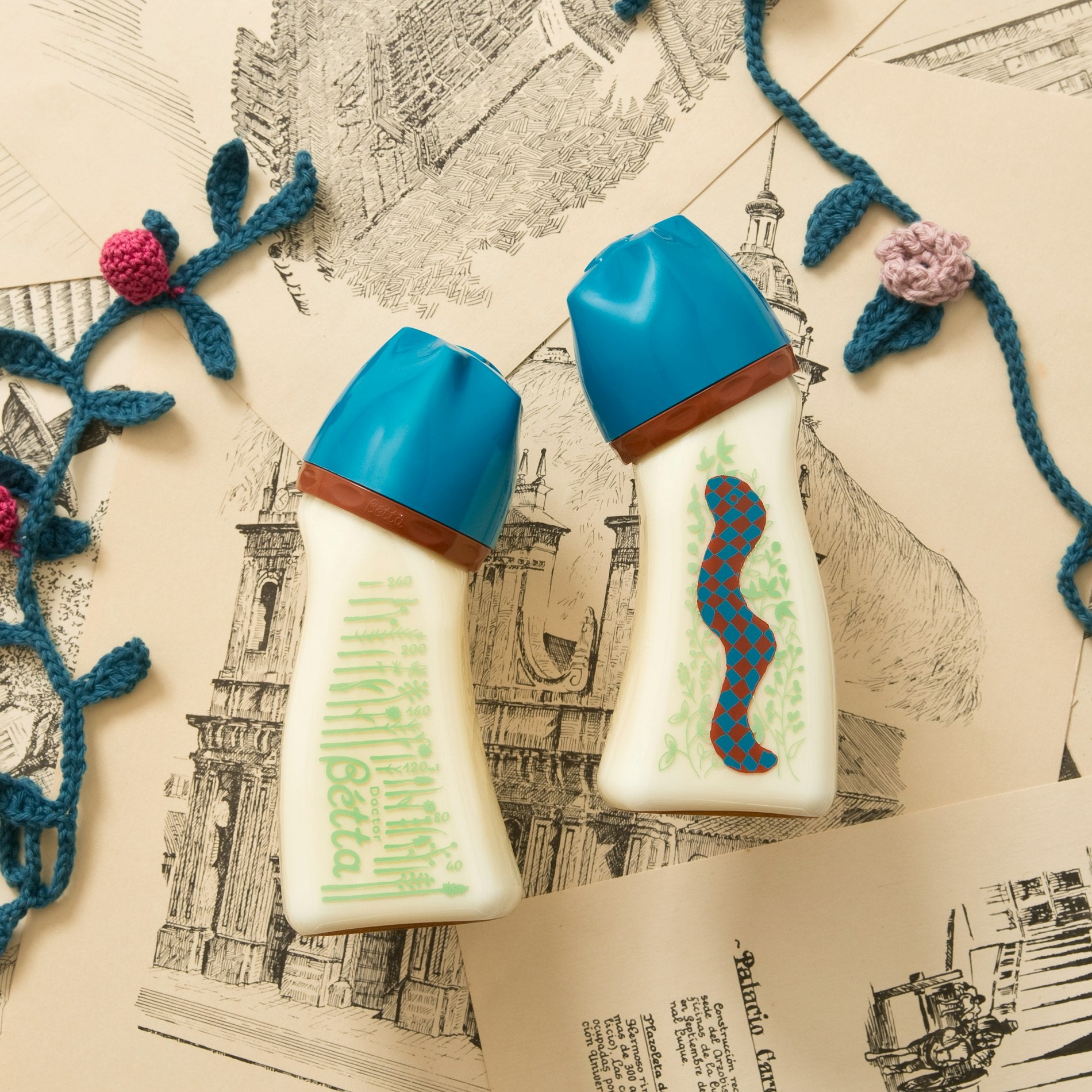 ⭐︎⭐︎りんごちゃん⭐︎⭐︎アトリエシュー ✖️ Bettaおくるみ,哺乳瓶セット りんごちゃん様専用アトリエシュー ✖️ Bettaおくるみ,哺乳瓶