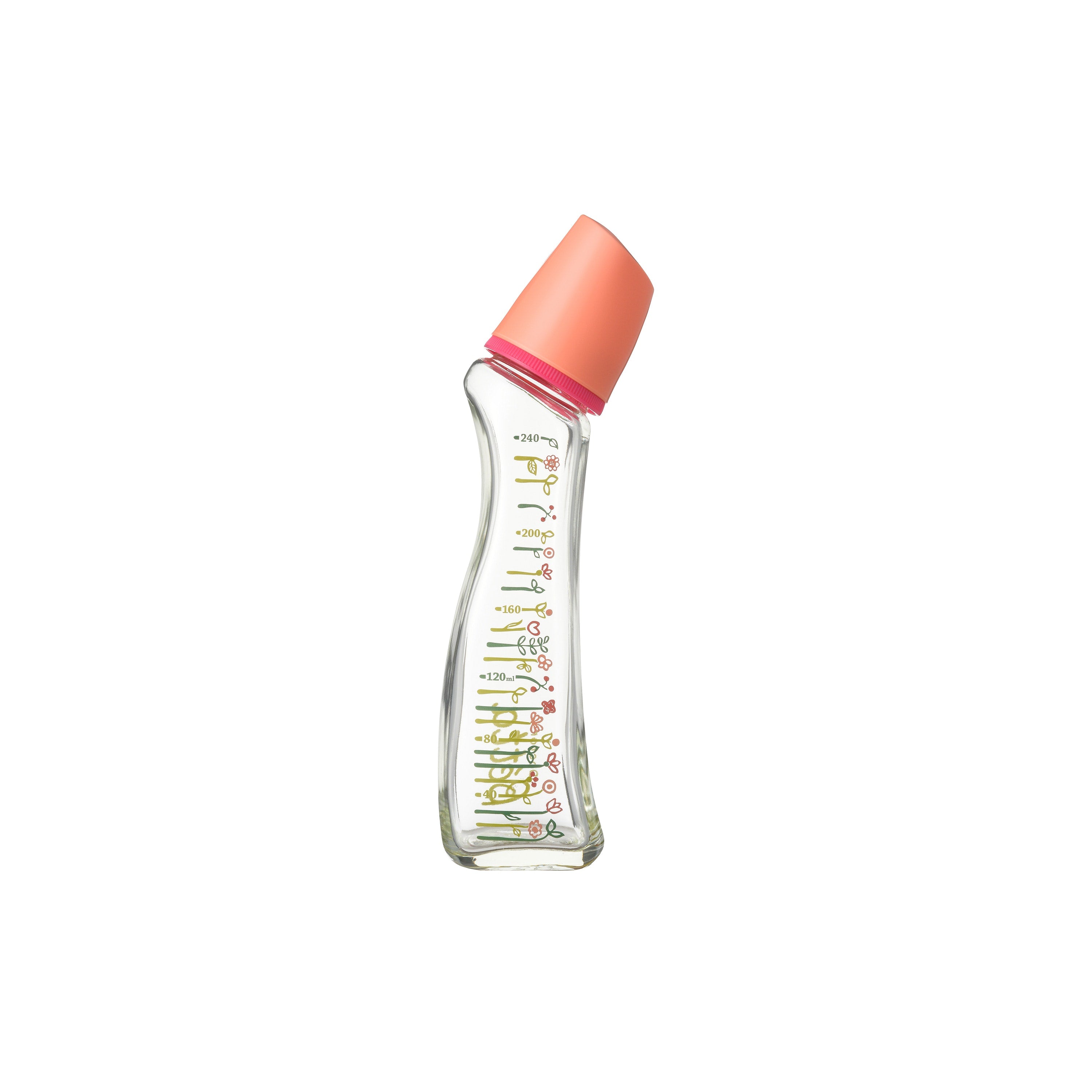 哺乳瓶【ブレイン】GF4-240ml（フラワー）