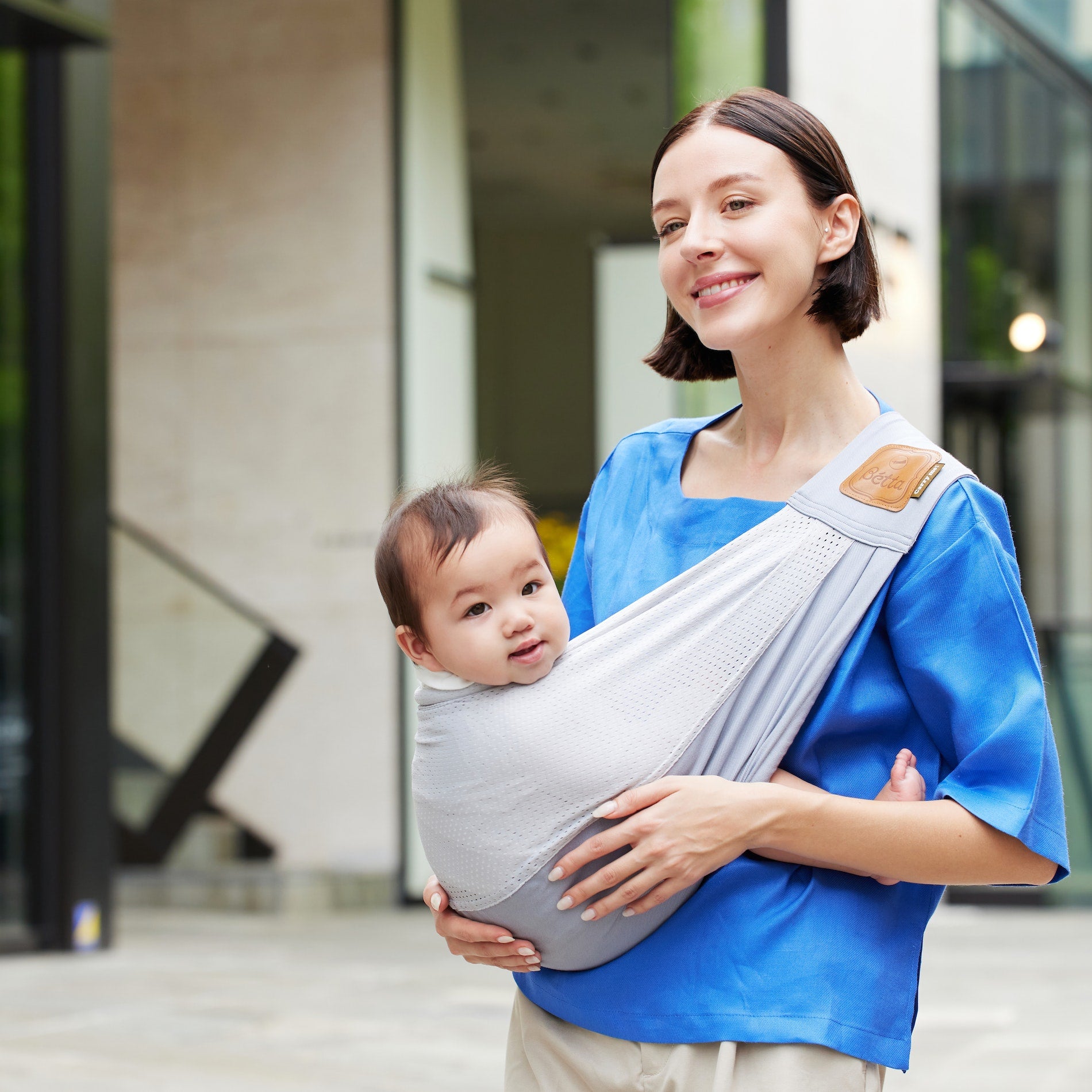 BABY&ME 抱っこ紐 グレー メッシュ