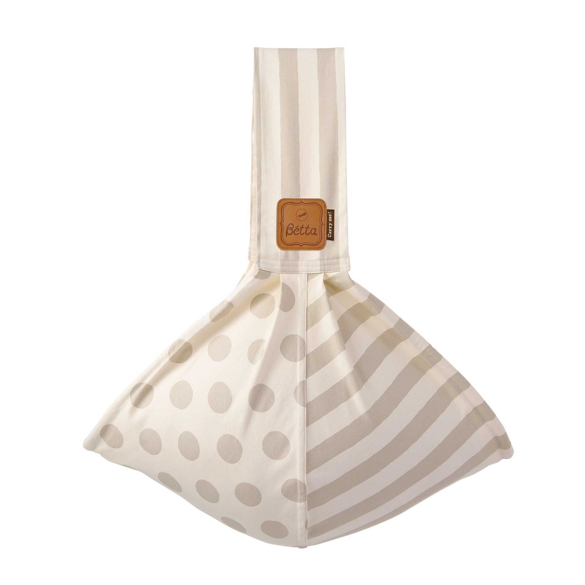 ベビースリング【スタンダード】ストライプ＆ドット（グレージュ